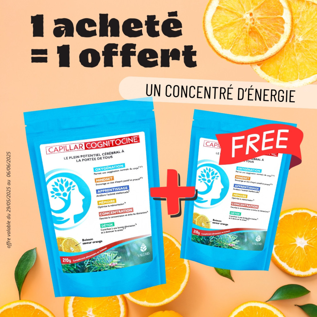 Un concentré d'énergie, l'offre Cognitocine goût orange